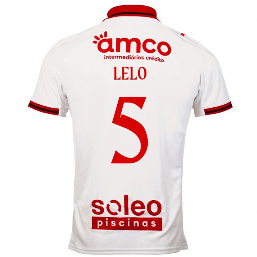 Danxen Niño Camiseta Leonardo Lelo #5 Blanco Rojo 2ª Equipación 2025/26 La Camisa México