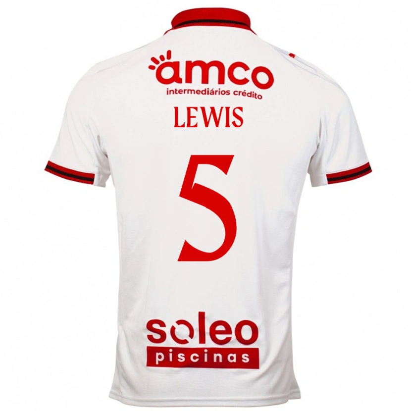 Danxen Niño Camiseta Leah Lewis #5 Blanco Rojo 2ª Equipación 2025/26 La Camisa México