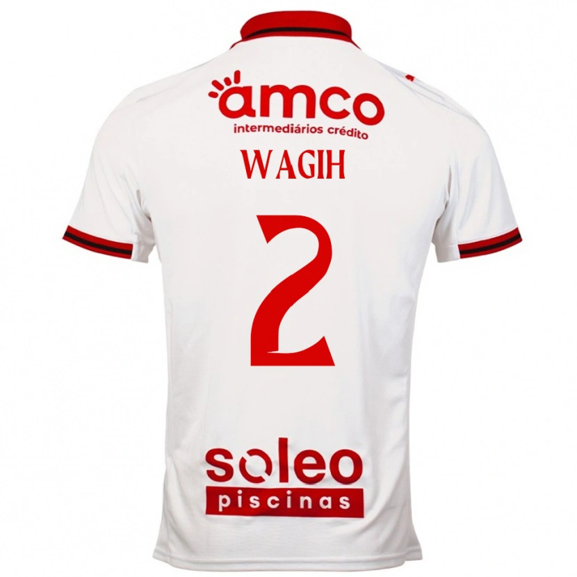 Danxen Niño Camiseta Youssef Wagih #2 Blanco Rojo 2ª Equipación 2025/26 La Camisa México