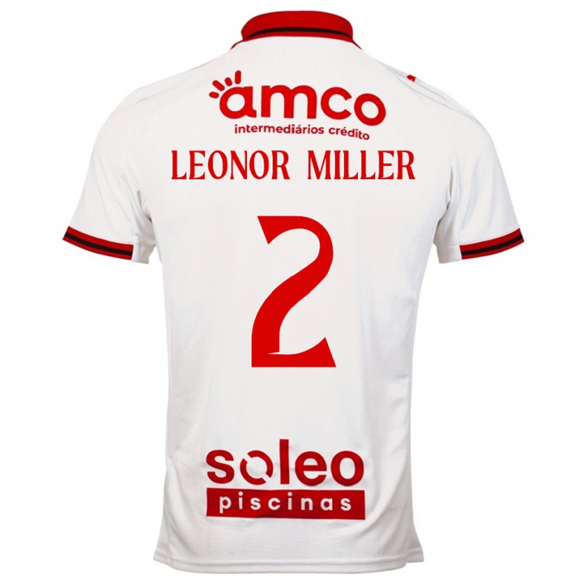 Danxen Niño Camiseta Maria Leonor Miller #2 Blanco Rojo 2ª Equipación 2025/26 La Camisa México