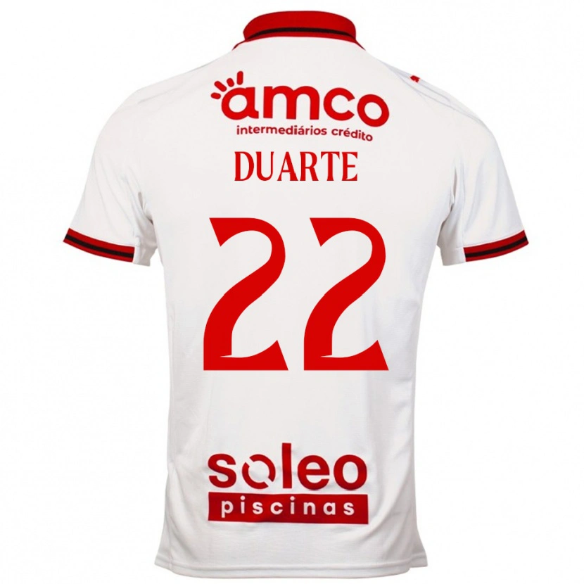 Danxen Niño Camiseta Vânia Duarte #22 Blanco Rojo 2ª Equipación 2025/26 La Camisa México