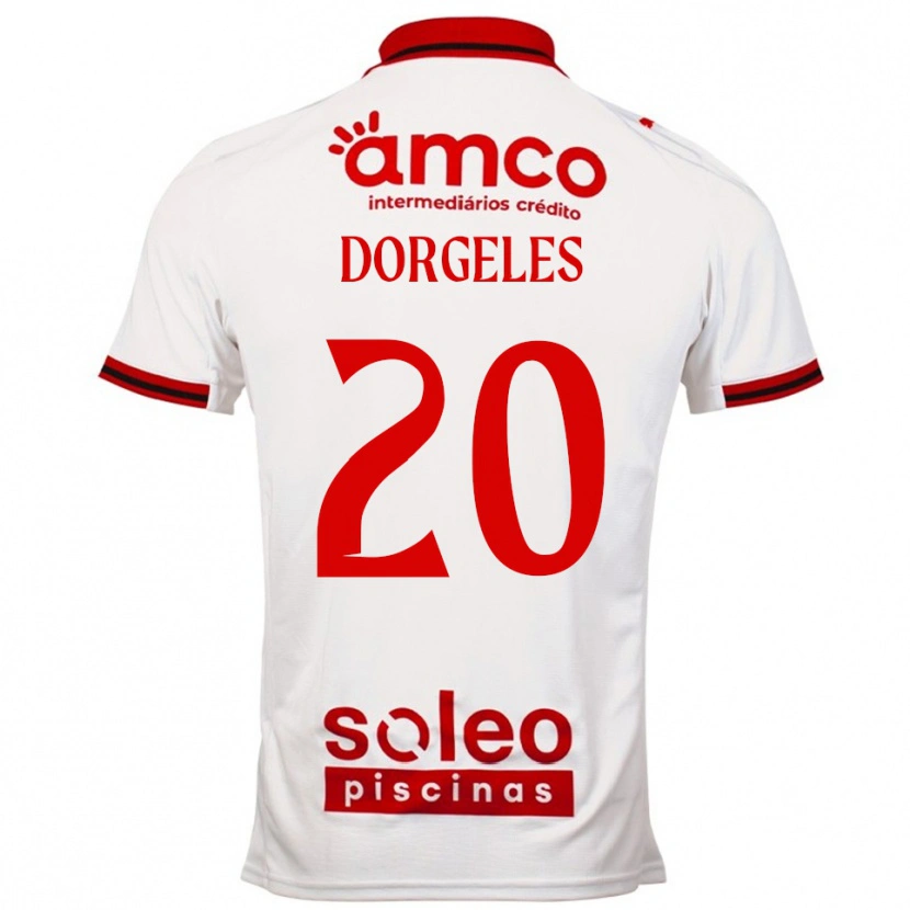 Danxen Niño Camiseta Mario Dorgeles #20 Blanco Rojo 2ª Equipación 2025/26 La Camisa México