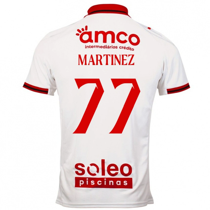 Danxen Niño Camiseta Gabri Martínez #77 Blanco Rojo 2ª Equipación 2025/26 La Camisa México