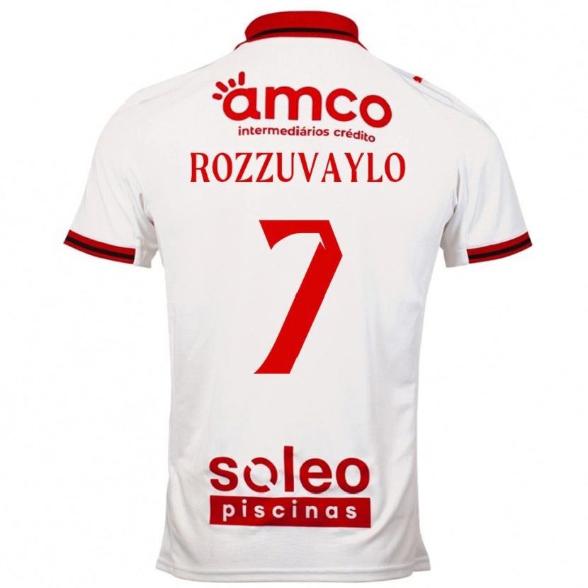 Danxen Niño Camiseta Dani Rozzuvaylo #7 Blanco Rojo 2ª Equipación 2025/26 La Camisa México