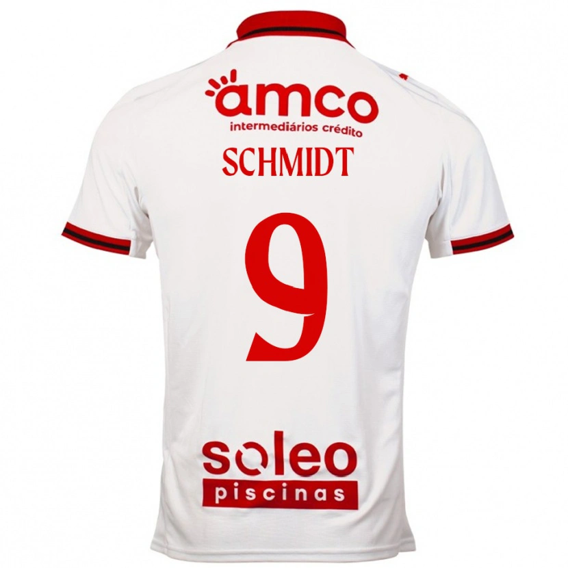 Danxen Niño Camiseta Malu Schmidt #9 Blanco Rojo 2ª Equipación 2025/26 La Camisa México