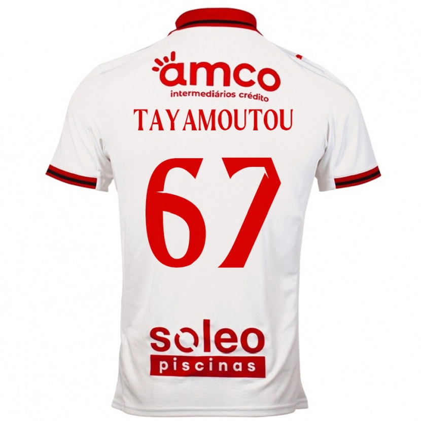 Danxen Niño Camiseta Enzo Tayamoutou #67 Blanco Rojo 2ª Equipación 2025/26 La Camisa México