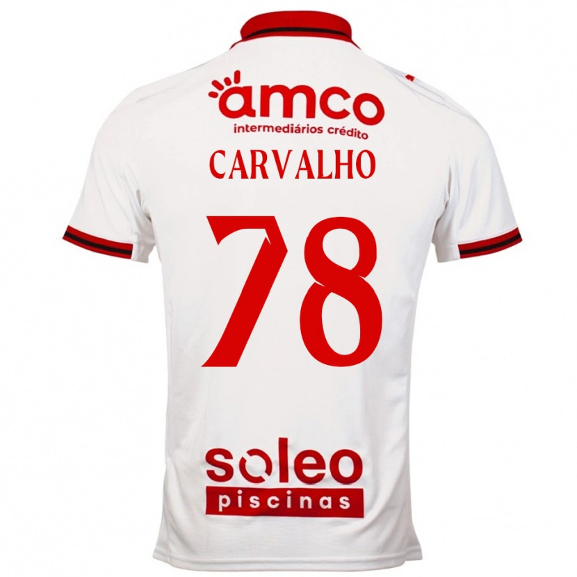Danxen Niño Camiseta João Carvalho #78 Blanco Rojo 2ª Equipación 2025/26 La Camisa México