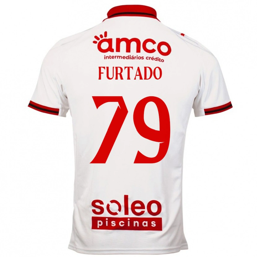 Danxen Niño Camiseta Rúben Furtado #79 Blanco Rojo 2ª Equipación 2025/26 La Camisa México