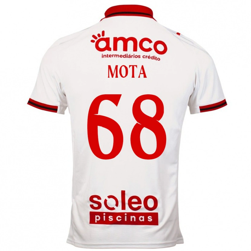 Danxen Niño Camiseta Edgar Mota #68 Blanco Rojo 2ª Equipación 2025/26 La Camisa México