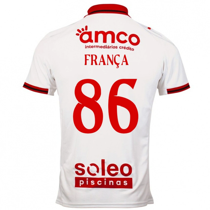 Danxen Niño Camiseta Francisco França #86 Blanco Rojo 2ª Equipación 2025/26 La Camisa México