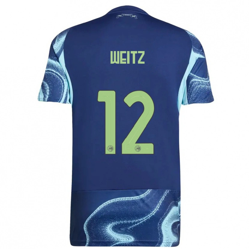 Danxen Niño Camiseta Axel Weitz #12 Marino Celeste 2ª Equipación 2025/26 La Camisa México