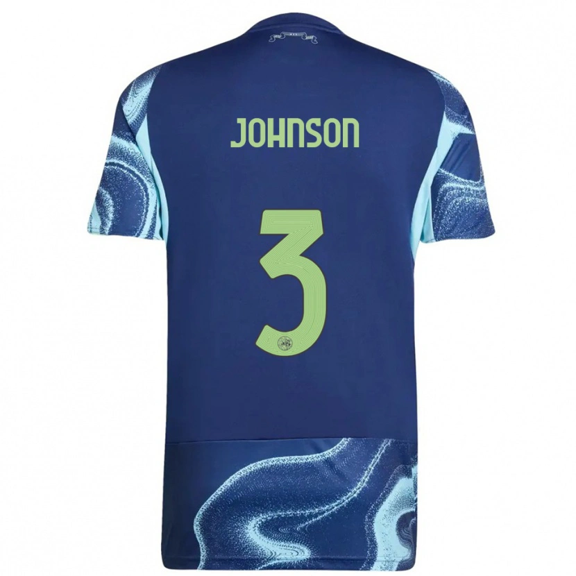 Danxen Niño Camiseta Jinairo Johnson #3 Marino Celeste 2ª Equipación 2025/26 La Camisa México