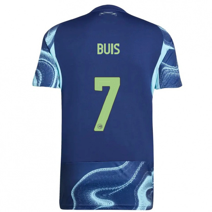 Danxen Niño Camiseta Tristan Buis #7 Marino Celeste 2ª Equipación 2025/26 La Camisa México
