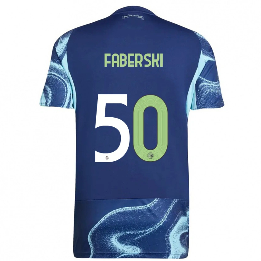 Danxen Niño Camiseta Jan Faberski #50 Marino Celeste 2ª Equipación 2025/26 La Camisa México