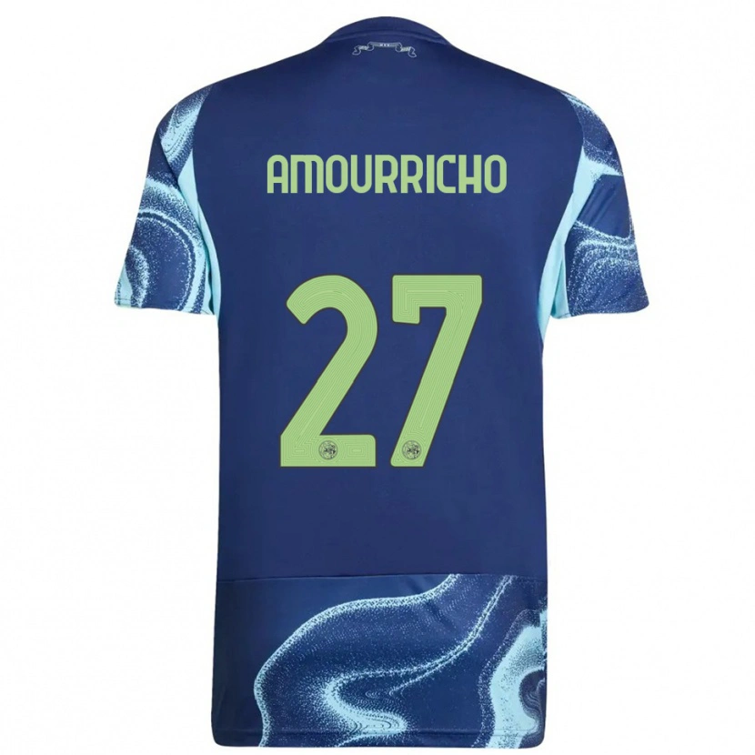 Danxen Niño Camiseta Amourricho Van Axel Dongen #27 Marino Celeste 2ª Equipación 2025/26 La Camisa México