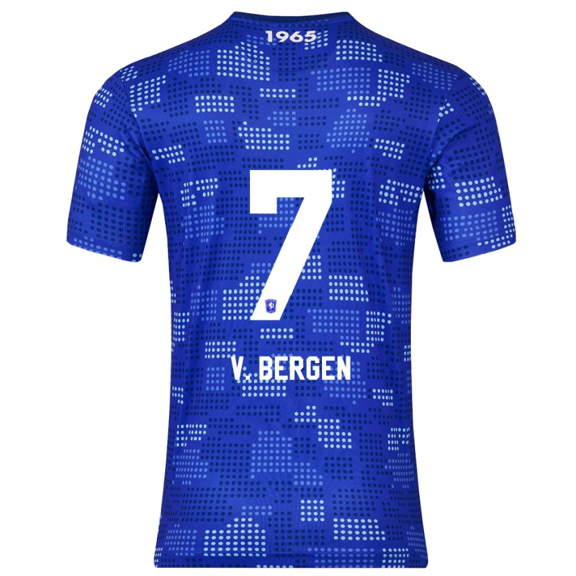 Danxen Niño Camiseta Mitchell Van Bergen #7 Azul Celeste 2ª Equipación 2025/26 La Camisa México