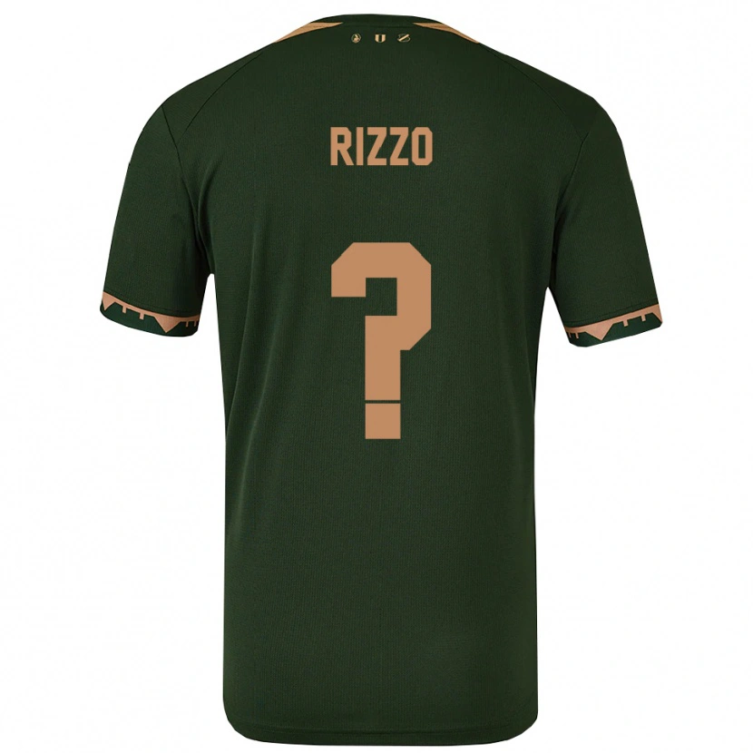Danxen Niño Camiseta Matteo Rizzo #0 Verde Oro 2ª Equipación 2025/26 La Camisa México