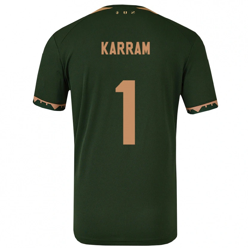 Danxen Niño Camiseta Faris Karram #1 Verde Oro 2ª Equipación 2025/26 La Camisa México