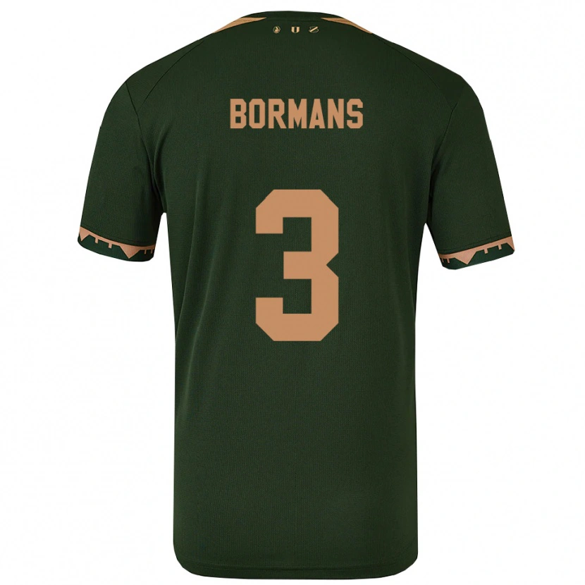 Danxen Niño Camiseta Merel Bormans #3 Verde Oro 2ª Equipación 2025/26 La Camisa México