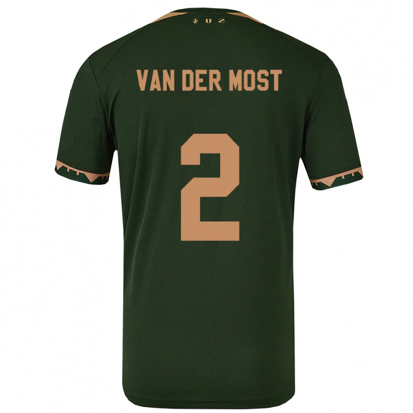Danxen Niño Camiseta Liza Van Der Most #2 Verde Oro 2ª Equipación 2025/26 La Camisa México