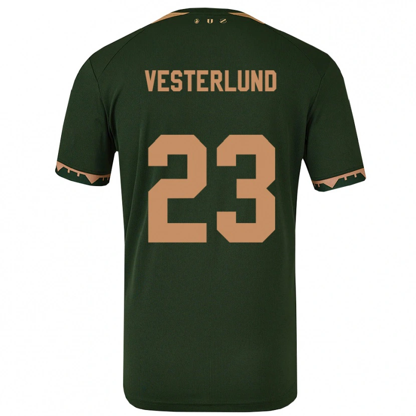 Danxen Niño Camiseta Niklas Vesterlund #23 Verde Oro 2ª Equipación 2025/26 La Camisa México