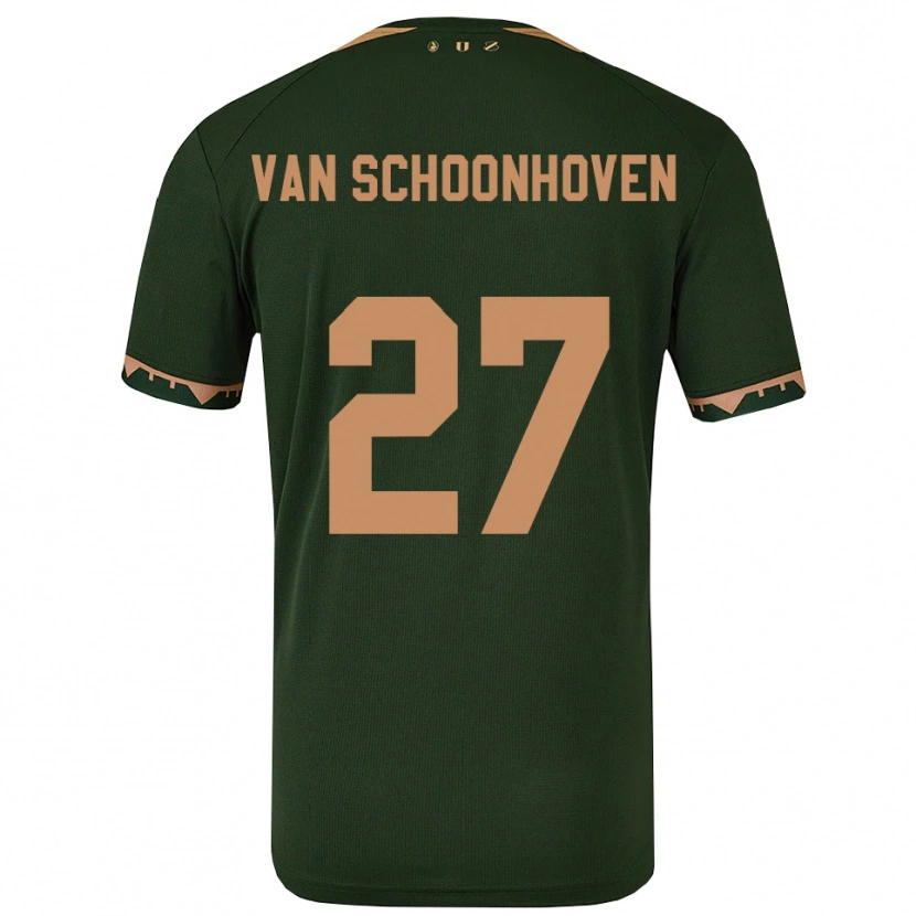 Danxen Niño Camiseta Nurija Van Schoonhoven #27 Verde Oro 2ª Equipación 2025/26 La Camisa México