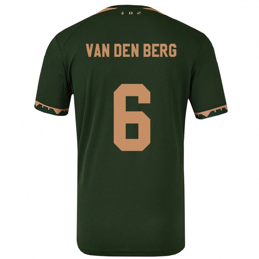 Danxen Niño Camiseta Davy Van Den Berg #6 Verde Oro 2ª Equipación 2025/26 La Camisa México