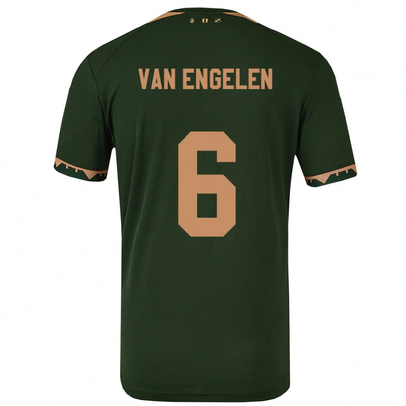 Danxen Niño Camiseta Mats Van Engelen #6 Verde Oro 2ª Equipación 2025/26 La Camisa México