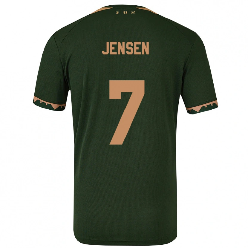 Danxen Niño Camiseta Victor Jensen #7 Verde Oro 2ª Equipación 2025/26 La Camisa México
