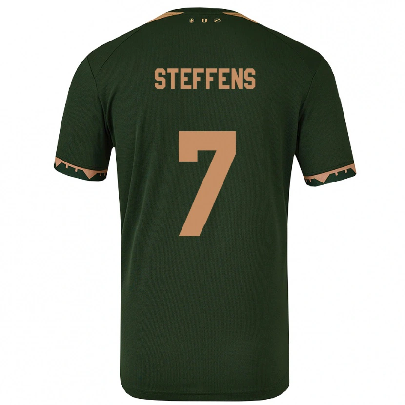 Danxen Niño Camiseta Servahterio Steffens #7 Verde Oro 2ª Equipación 2025/26 La Camisa México