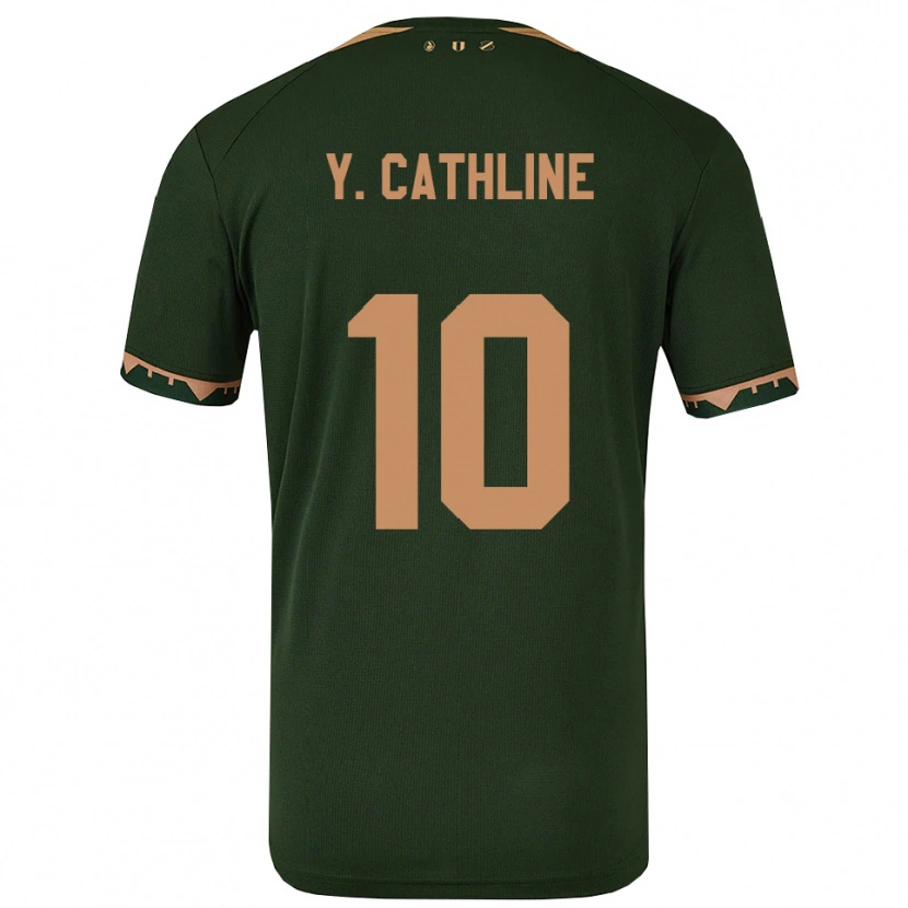 Danxen Niño Camiseta Yoann Cathline #10 Verde Oro 2ª Equipación 2025/26 La Camisa México