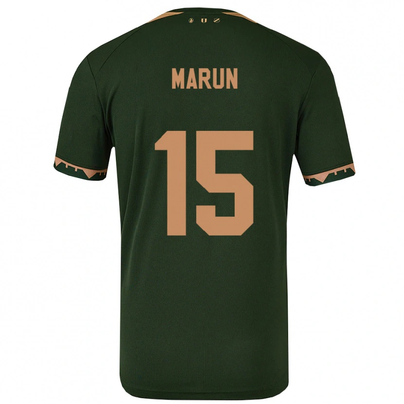 Danxen Niño Camiseta Pedro Marun #15 Verde Oro 2ª Equipación 2025/26 La Camisa México