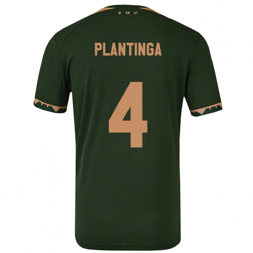 Danxen Niño Camiseta Viggo Plantinga #4 Verde Oro 2ª Equipación 2025/26 La Camisa México