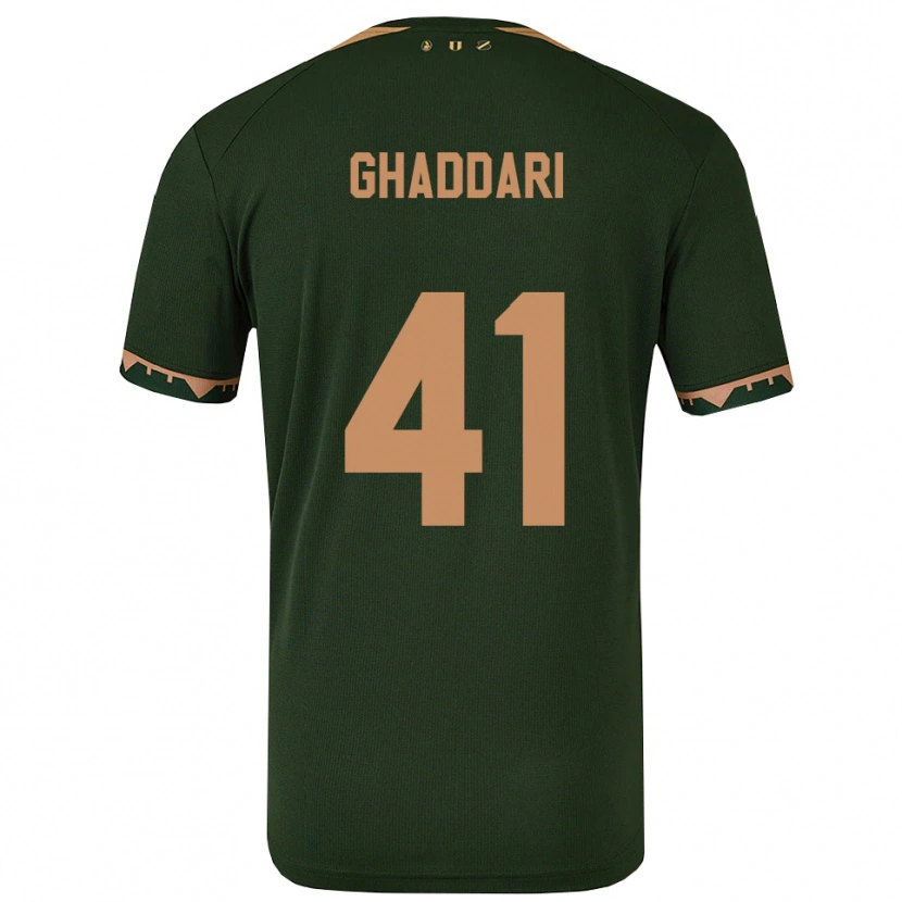 Danxen Niño Camiseta Massien Ghaddari #41 Verde Oro 2ª Equipación 2025/26 La Camisa México