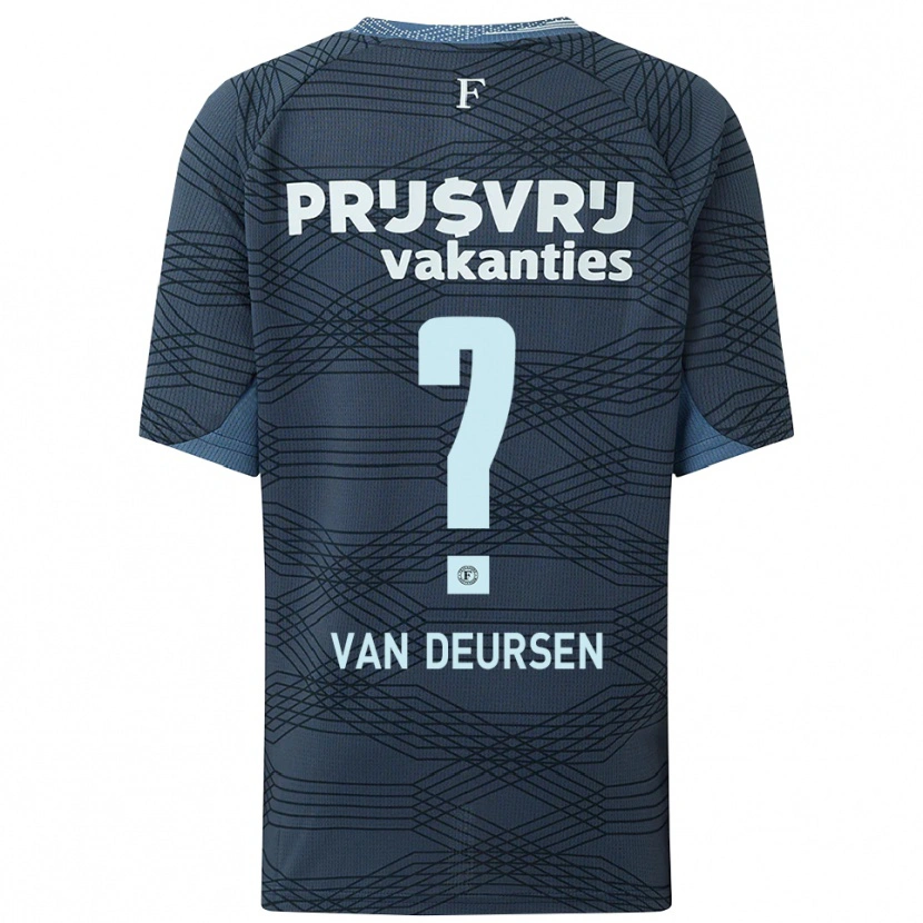 Danxen Niño Camiseta Eva Van Deursen #0 Negro Gris 2ª Equipación 2025/26 La Camisa México