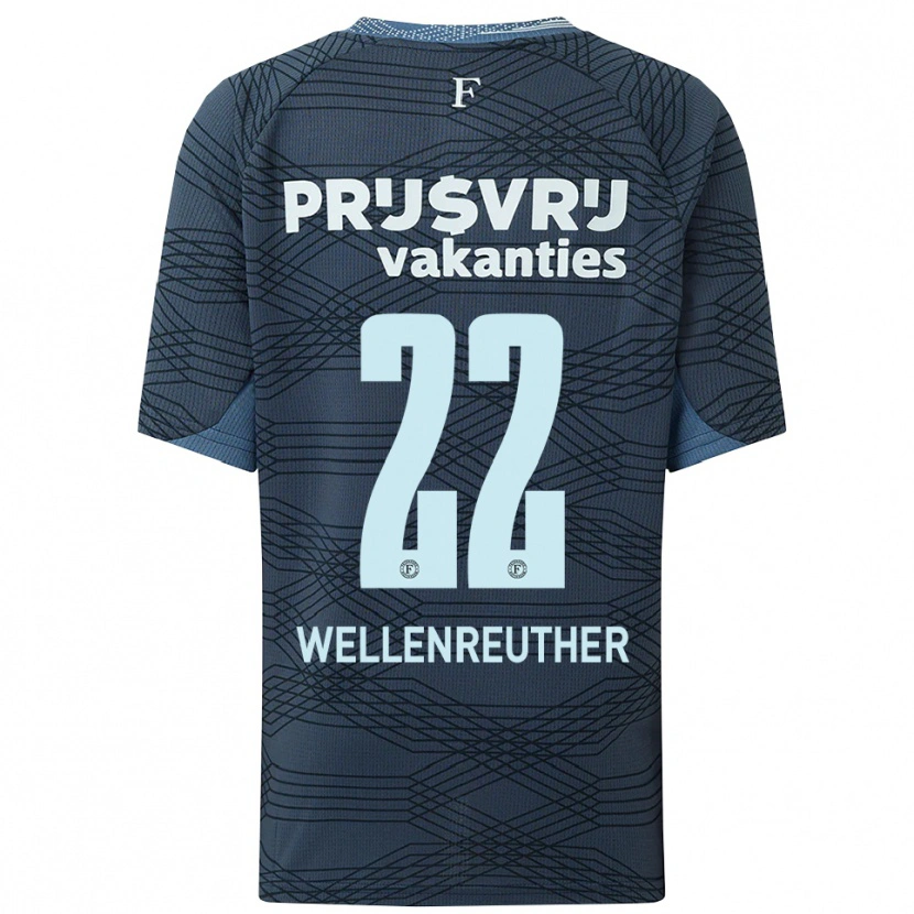 Danxen Niño Camiseta Timon Wellenreuther #22 Negro Gris 2ª Equipación 2025/26 La Camisa México