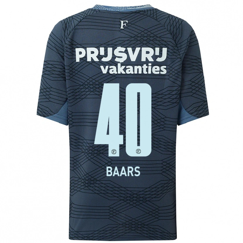 Danxen Niño Camiseta Guus Baars #40 Negro Gris 2ª Equipación 2025/26 La Camisa México