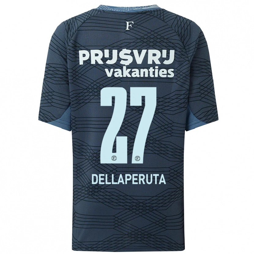 Danxen Niño Camiseta Talia Dellaperuta #27 Negro Gris 2ª Equipación 2025/26 La Camisa México