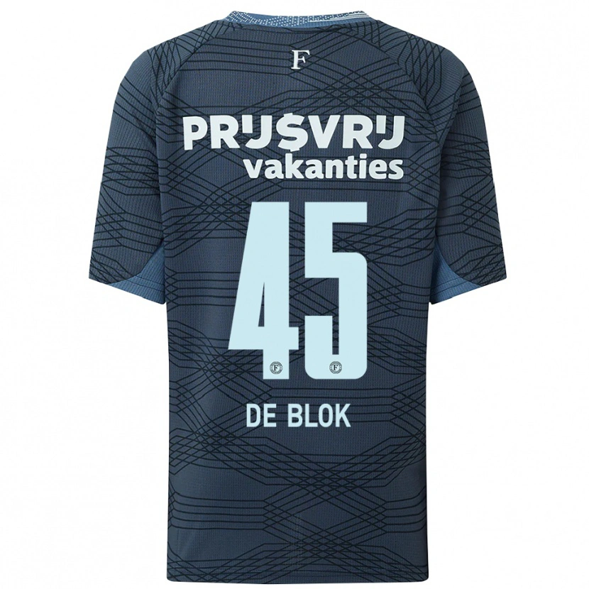 Danxen Niño Camiseta Lars De Blok #45 Negro Gris 2ª Equipación 2025/26 La Camisa México