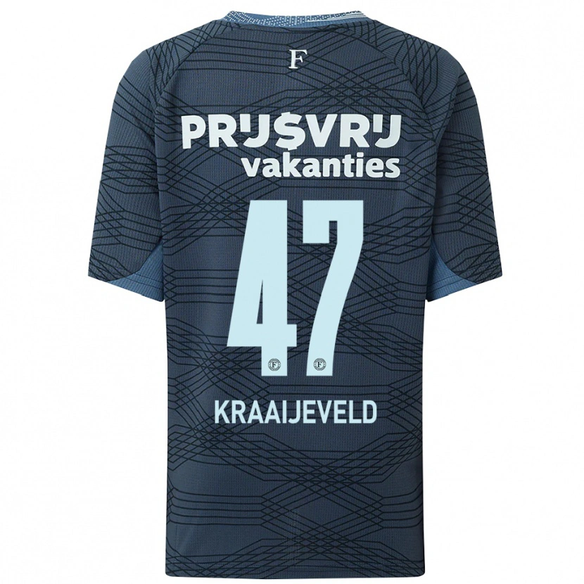 Danxen Niño Camiseta Thijs Kraaijeveld #47 Negro Gris 2ª Equipación 2025/26 La Camisa México