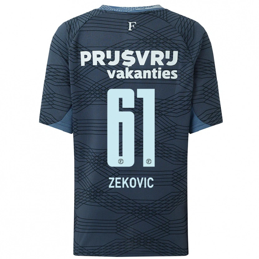 Danxen Niño Camiseta Aleks Zekovic #61 Negro Gris 2ª Equipación 2025/26 La Camisa México