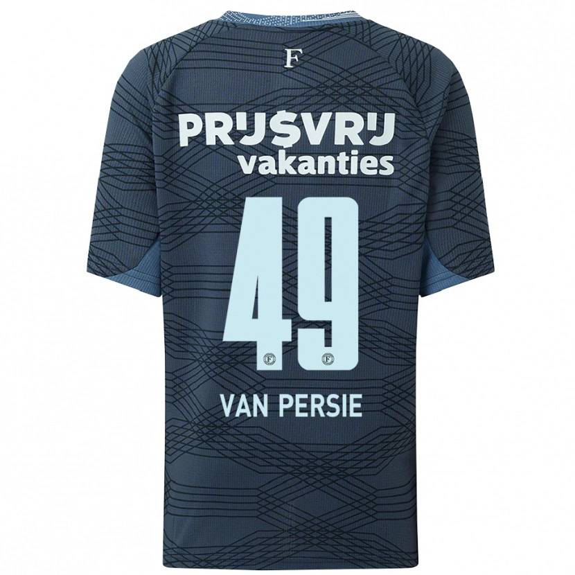 Danxen Niño Camiseta Shaqueel Van Persie #49 Negro Gris 2ª Equipación 2025/26 La Camisa México