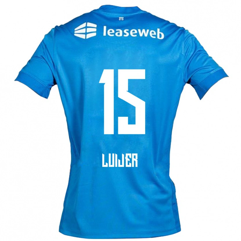 Danxen Niño Camiseta Rick Luijer #15 Azul Blanco 2ª Equipación 2025/26 La Camisa México