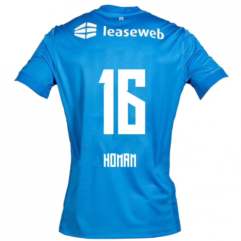 Danxen Niño Camiseta Nick Homan #16 Azul Blanco 2ª Equipación 2025/26 La Camisa México