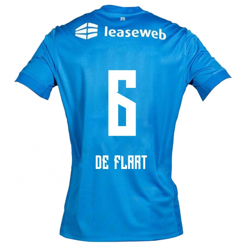 Danxen Niño Camiseta Onne De Flart #6 Azul Blanco 2ª Equipación 2025/26 La Camisa México