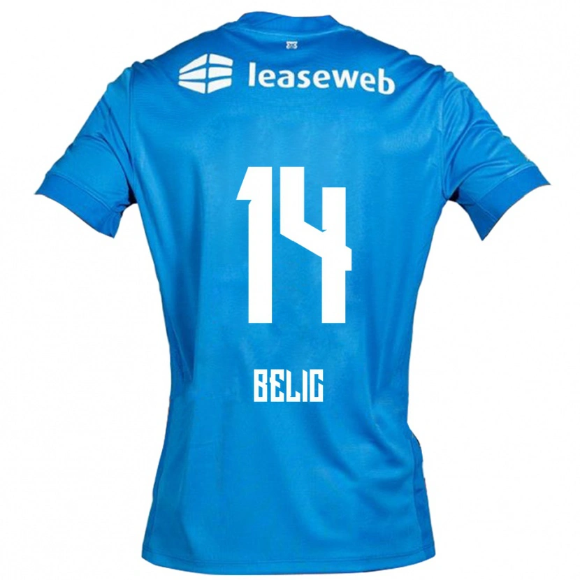 Danxen Niño Camiseta Kristijan Belic #14 Azul Blanco 2ª Equipación 2025/26 La Camisa México