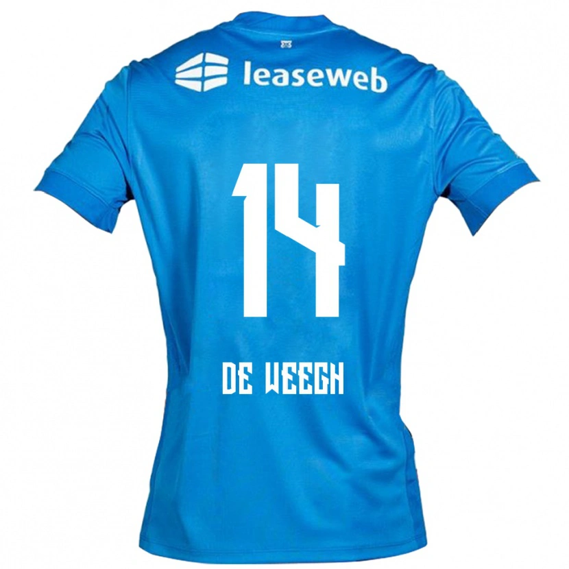 Danxen Niño Camiseta Bo Op De Weegh #14 Azul Blanco 2ª Equipación 2025/26 La Camisa México