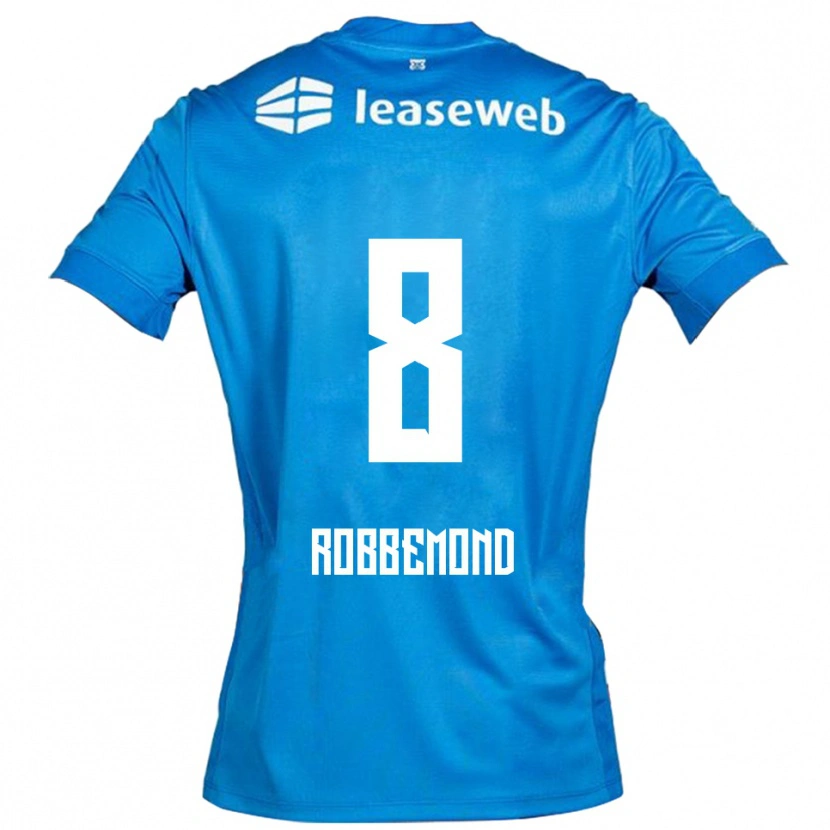 Danxen Niño Camiseta Rio Robbemond #8 Azul Blanco 2ª Equipación 2025/26 La Camisa México