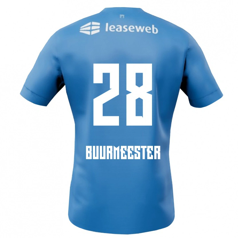 Danxen Niño Camiseta Zico Buurmeester #28 Azul Blanco 2ª Equipación 2025/26 La Camisa México