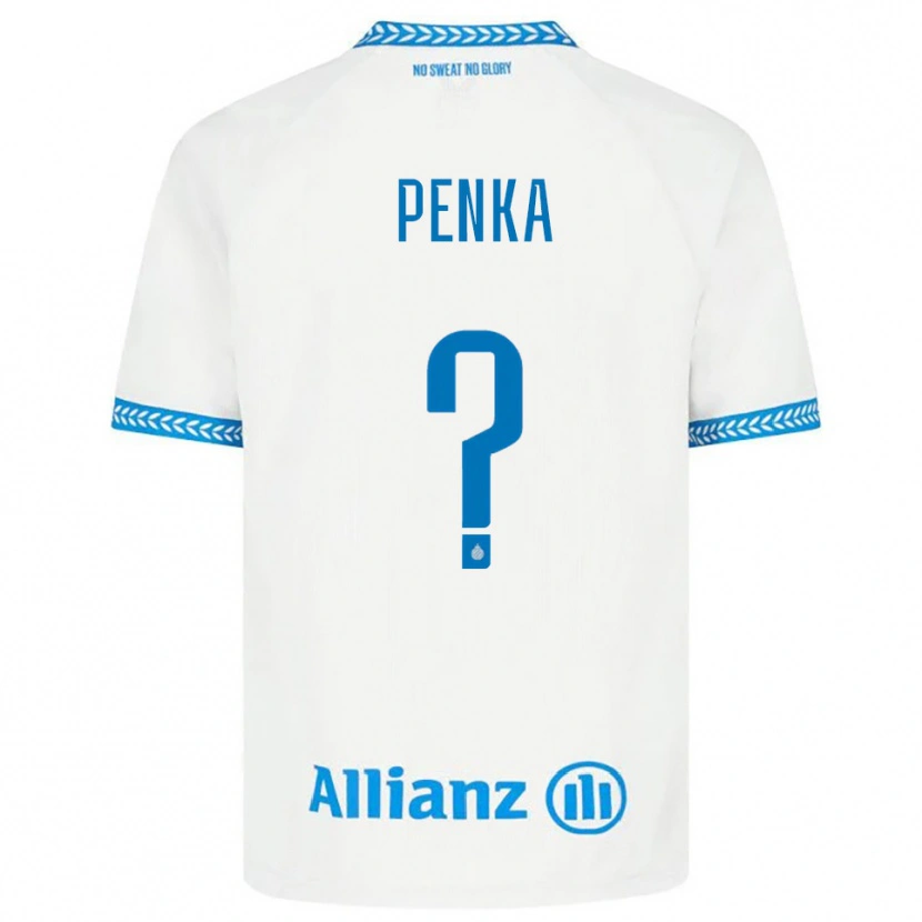 Danxen Niño Camiseta Godfried Penka #0 Azul Blanco 2ª Equipación 2025/26 La Camisa México